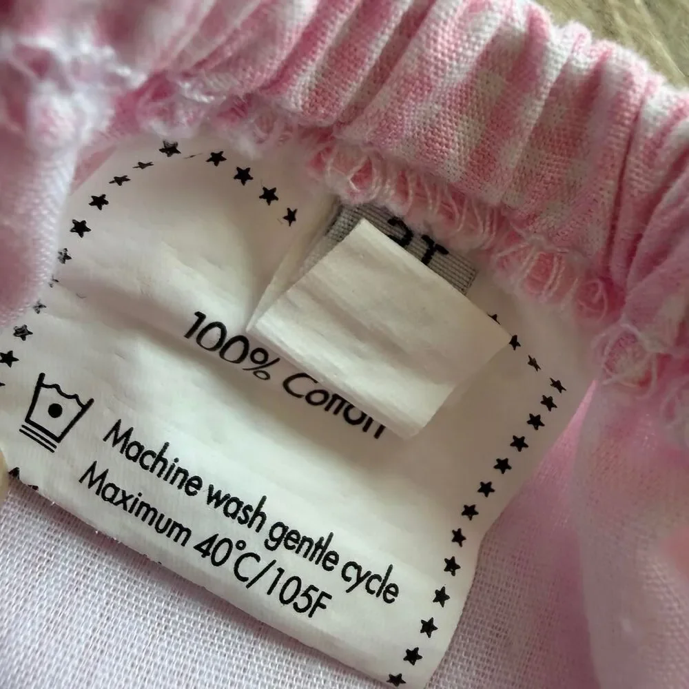 Smocked Threads Cecil & Lou Pink White Gingham Dress Girls 3T Ballerinas Preppy